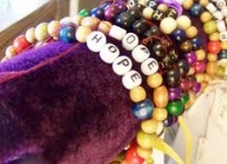 Hope bracelets made by Youth Club members