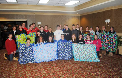 Maureen’s Hope Foundation- Youth Club Making Blankets For Baskets