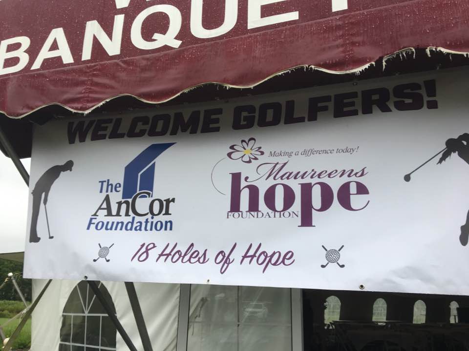 Maureen’s Hope Foundation 18 Holes of Hope Golf Tournament Sign