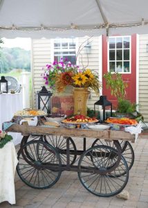Table of hors d'oeuvres at the 100 Women with $100 fundraising event for Maureen's Hope Foundation.